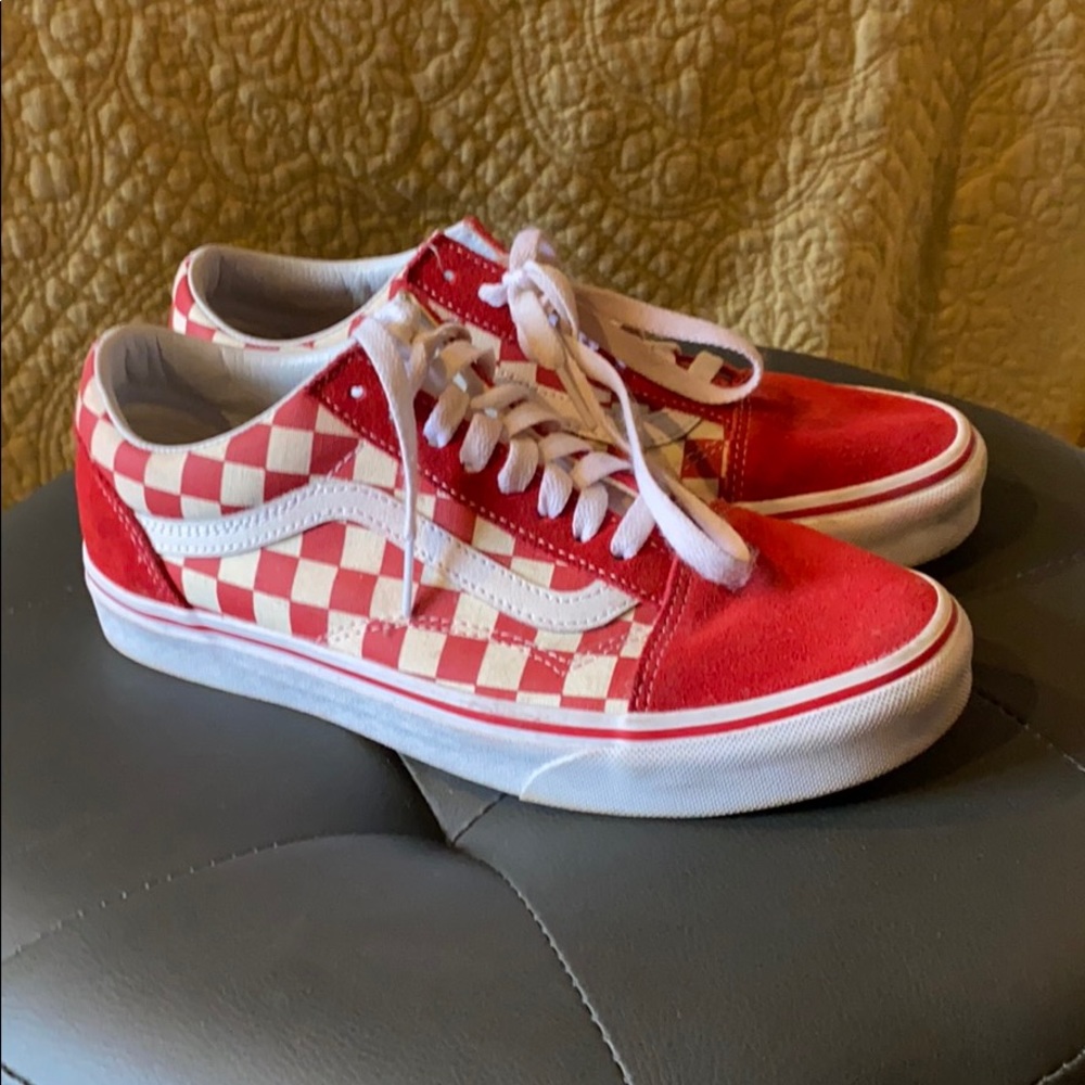 Red Checkered Old School Vans